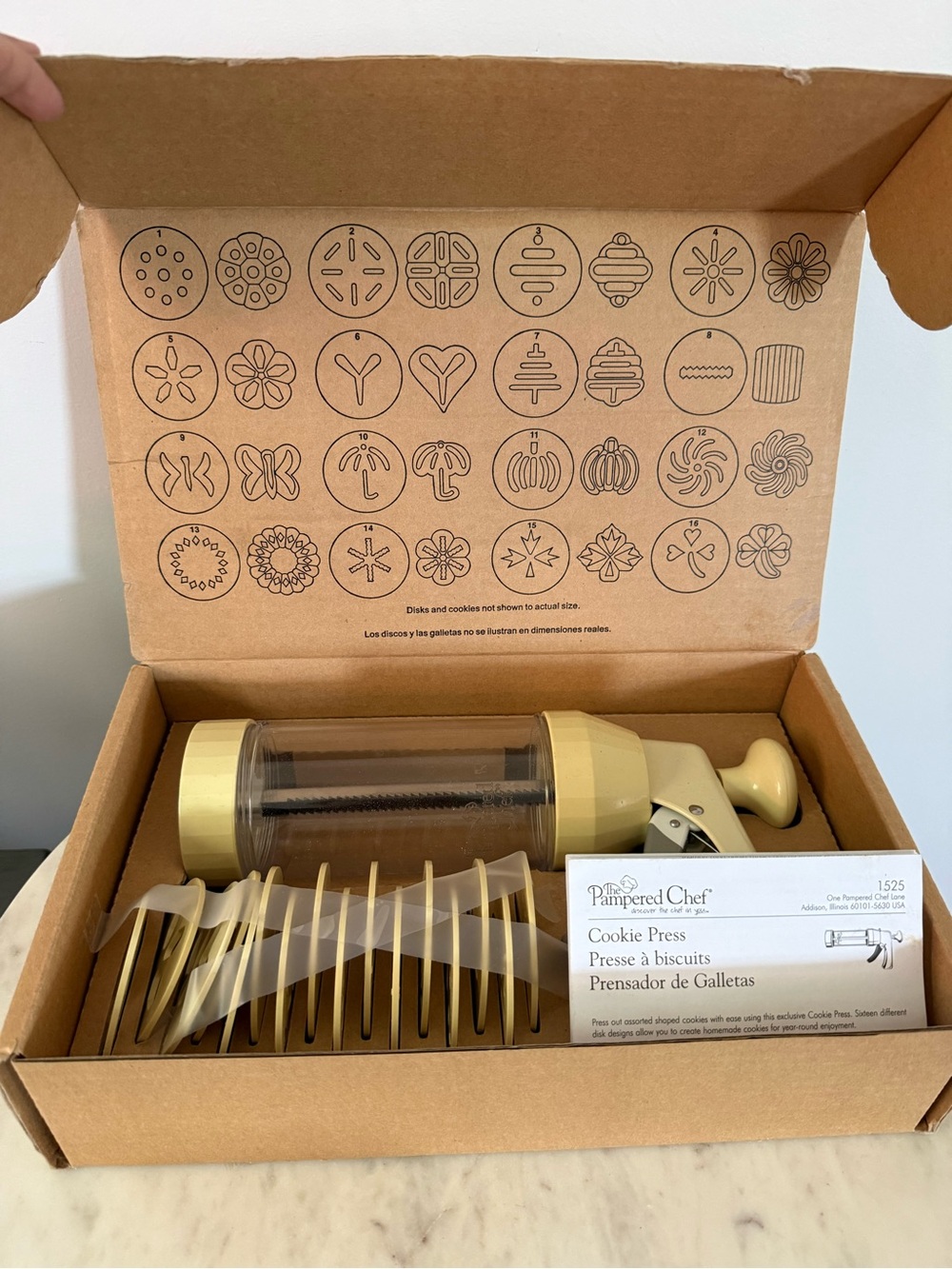 The Pampered Chef Cookie Press No. 1525 - Brand New in Box